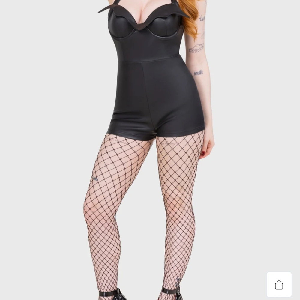 Black Strapless Romper